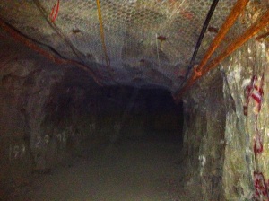 The underground galleries of the Lamaque  gold mine