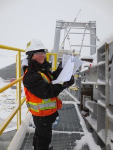 Delphine working onsite in Fermont! 